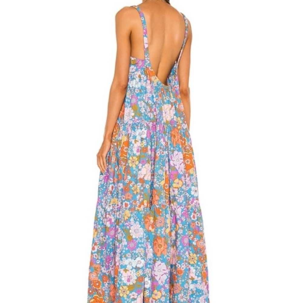 Free People Blue and Purple Tiered Maxi Sundress - Picture 2 of 6